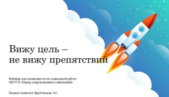 Проведение вебинаров для специалистов по социальной работе в ОКУСО "Центр сопровождения и инноваций"